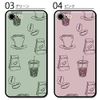 Smartphone case cushion coffee coffee coffee beans 06: gray iphone15 compatible case