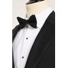 Dobell Mens Black Bow Tie 100% Silk Self-Tie