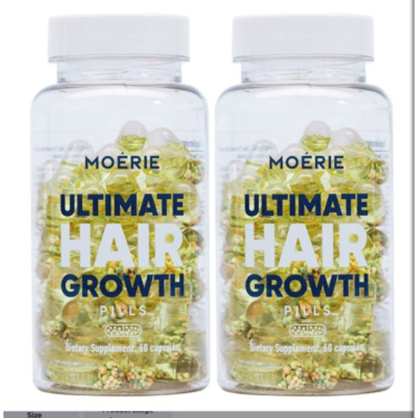 MOERIE Hair Growth Supplement - Thicker Hair & Hair Loss Treatment - 120 Pills