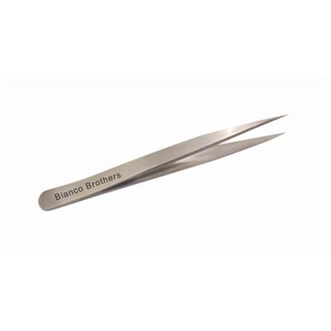 Bianco Brothers Professional Stainless Steel Tweezers | Strong Rust Resistant Tweezers with Ultra Fine Point Design for Precision | Perfect for Facial Hair Removal for Women & Men | Made in USA