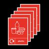 5x Plastics Recycling Bin Self Adhesive Stickers 200x300mm