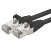 1aTTack.de Network cable CAT 5e foil and braid shielded SFTP network patch cable with 2x RJ45 plugs 3.0 m black