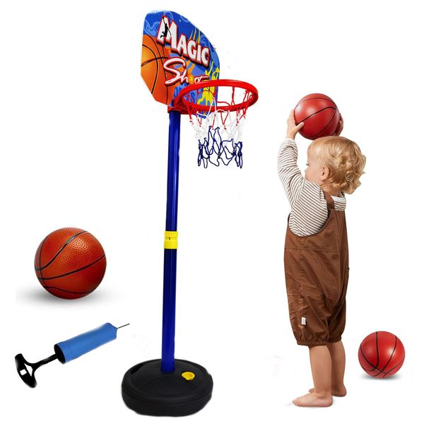 BPC Height Adjustable Kids Basketball Hoop - Secure Indoor/Outdoor Mini Basketball System with Enhanced Stability for Toddlers to Teens