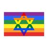CafePress Rainbow Star of David Rectangle Car Bumper Magnet
