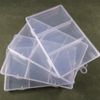 Gebildet Clear Rectangular Plastic Bead Storage Containers Box Case with lid for Pills, Herbs, Tiny Bead, Jewellery & Craft Items (4Pcs)