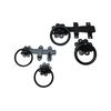 Heavy 8" (200mm) Plain Handle Ring Latch in Black