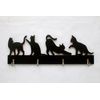 Cat Themed Key Ring Holder, Wooden Cat Key Ring Holder, Pet Décor