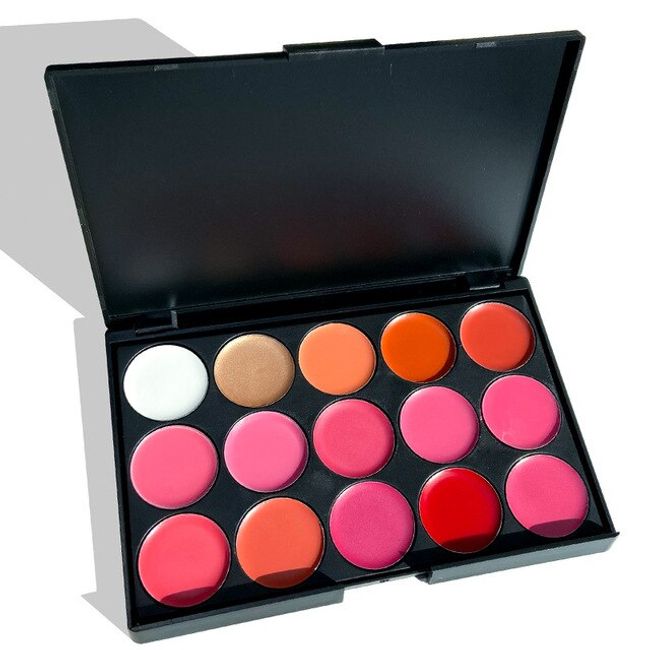 Customize Lip Palette 15 Colors Lip Gloss Makeup Palette Professional Waterproof Lipstick