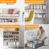3-Pack Foldable Storage Bins Clothes Blanket under Bed Organizing Containers