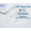5/16 Inch Orthodontic Elastic Rubber Bands - 100 Pack - Clear Latex Free, Heavy 4.5 Ounce Small Rubberbands, Braces, Dreadlocks Hair Braids, Teeth Gap, Packaging, Crafts - Sonic Dental - Made in USA