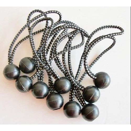 6" Heavy Duty Premium Black Ball Bungee Bungees 25 pcs for Tarps Canopy