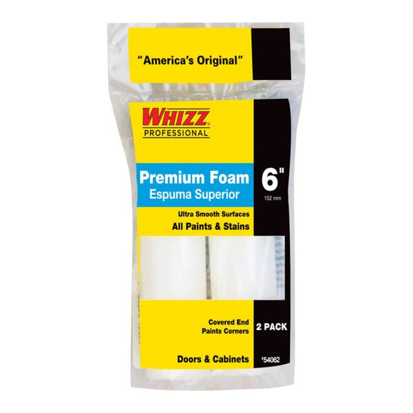 Whizz 6" Premium Foam High Density Refill Roller 2Pk-10Pk1010