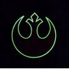 STAR WARS REBEL ALLIANCE CIRCLE SYMBOL GLOWS 3D PVC RUBBER TACTICAL HOOK PATCH