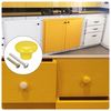 sourcing map 38x28mm Ceramic Drawer Knobs, 10pcs Mushroom Shape Door Pull Handles Yellow