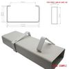 Kair Rectangular Ducting Retaining Clip 110mm x 54mm Support Bracket for Plastic Flat Channel Duct (May Arrive Black)