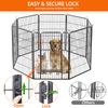 Custimzable Exercise Fence Metal Dog Playpen 40" 8 Panel Multiple Shape For Pet