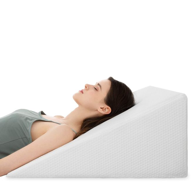 4 Colors Memory Foam Lumbar Support Pillow Wedge Sleep Bed Cushion