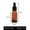 Two 20ml Amber Brown Glass Bottles with Dropper Pipettes