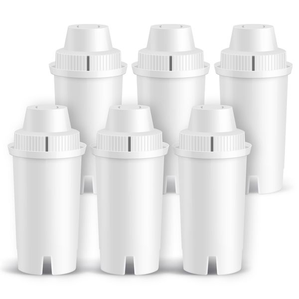 Fit for Brita Long last Water Filter Pitcher for drinking water 6PACK Aqualink