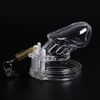 Adjustable Male Chastity Device - Size Short -Transparent