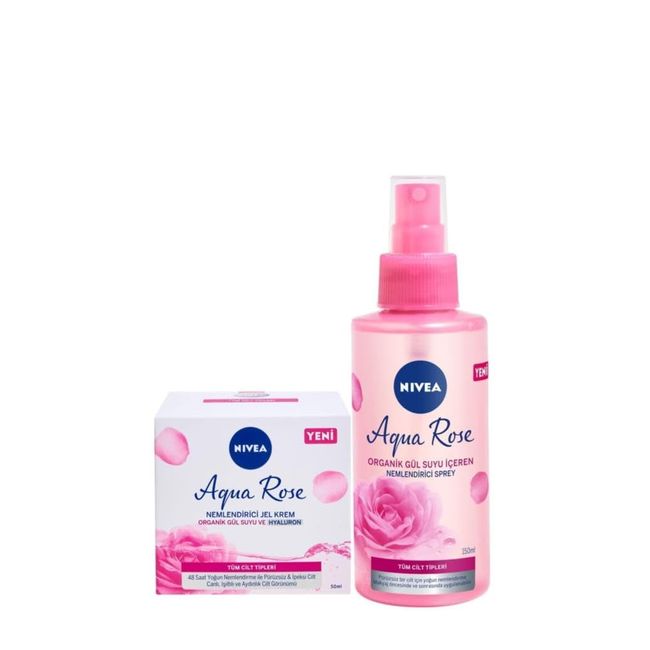 Nivea Aqua Rose Yüz Nemlendirici Jel Krem 50ml ve Nivea Aqua Rose Yüz nemlendirici Sprey 150ml