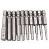 Eagles 10 x 50 mm Hex Head Allen Key Screwdriver Bits with 1/4 Inch Quick Release Handle for Drill and Hex Socket
