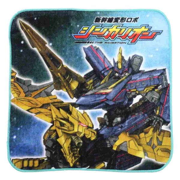 Shinkansen Kei Robo Shinkalion [Mini Towel] Inkjet Print Handkerchief Towel/Black B