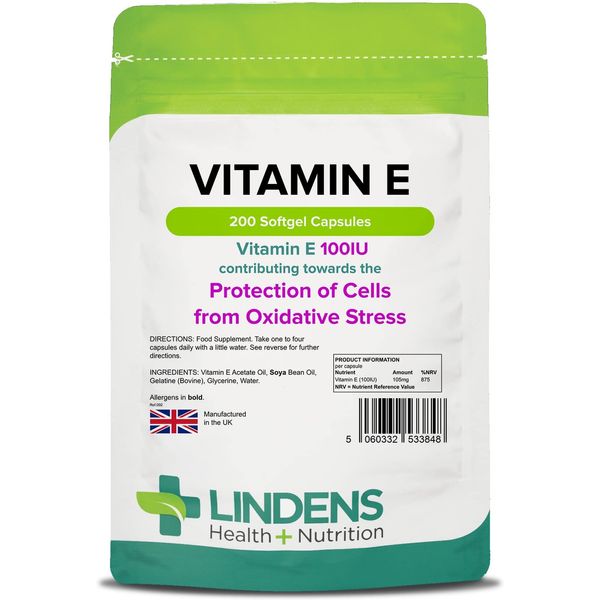 Lindens Vitamin E 100IU Triple Pack 600 Capsules