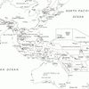 Simple Black & White World Map-Plastic Coated 2A (119cm x 168cm)
