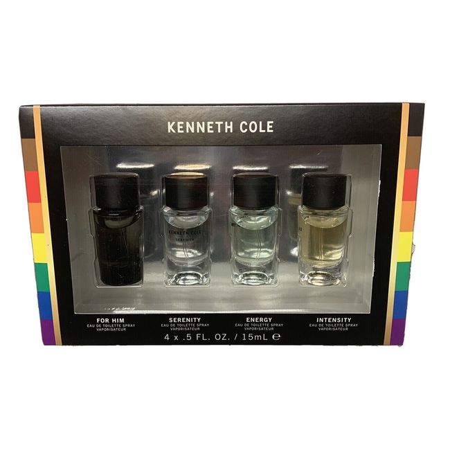 4pc Kenneth Cole FOR HIM Serenity ENERGY Intensity EDT Mens Cologne PRIDE SET