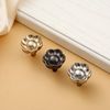 HDKXBEJ Flower Shape Door Knobs - Mini Gold Handles for Kitchen Cabinets (4)