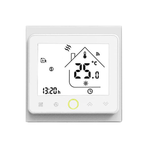 MincoHome WiFi Thermostat for Electric Floor Heating LCD Touch Screen Temperature Controller with Alexa(For Electric Heating, White)