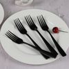 Dehouse 16-Piece Black Stainless Steel Dinner Forks, 7.87 Inch Flatware Table Fork