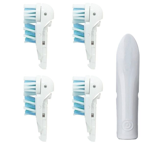 Sensitive Replacement Toothbrush Heads Compatible with Oral-B Cross Action Power 3733 4732,Rotating Powerhead and Crisscross Bristles (White)