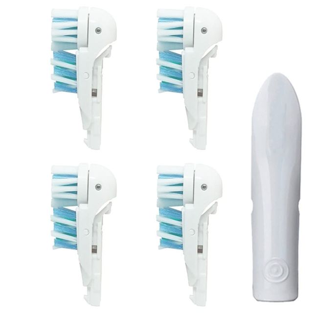 Sensitive Replacement Toothbrush Heads Compatible with Oral-B Cross Action Power 3733 4732,Rotating Powerhead and Crisscross Bristles (White)