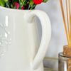 Queen Bee Jug Vase Glazed Ceramic Glossy White Flower Holder Kitchen Table Decor