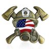 Firefighter Prayer Challenge Coin Maltese Cross Fireman's Fire Respirator