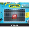 Pilot G2 Gel Pens 20 Count Black Smooth Writing Quick Drying Long Lasting