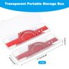 PATIKIL Triangular Ruler Set, 20cm Aluminum Metric Ruler, 45°60°Triangular Ruler and Protractor, 8 Packs, Red