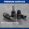 WORKPRO 25-piece Torx Bit Socket and External Socket Set, 1/4", 3/8", 1/2" Drive