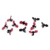 Rhinestone Hair Clips (Pack of 10, Red)