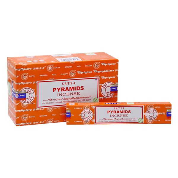 Satya Incense Sticks, 12 Packs x 15g, Pyramids