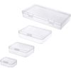 Assorted Sizes Mini Clear Storage Containers - 24 Lockable and Water Resistant