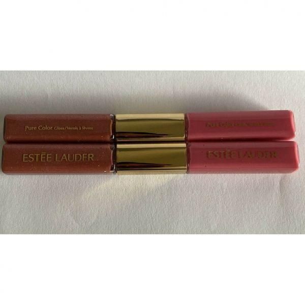 2 x Estee Lauder Pure Color Lip Gloss Duoended 16 Mod Poppy 42 Shocking Pink