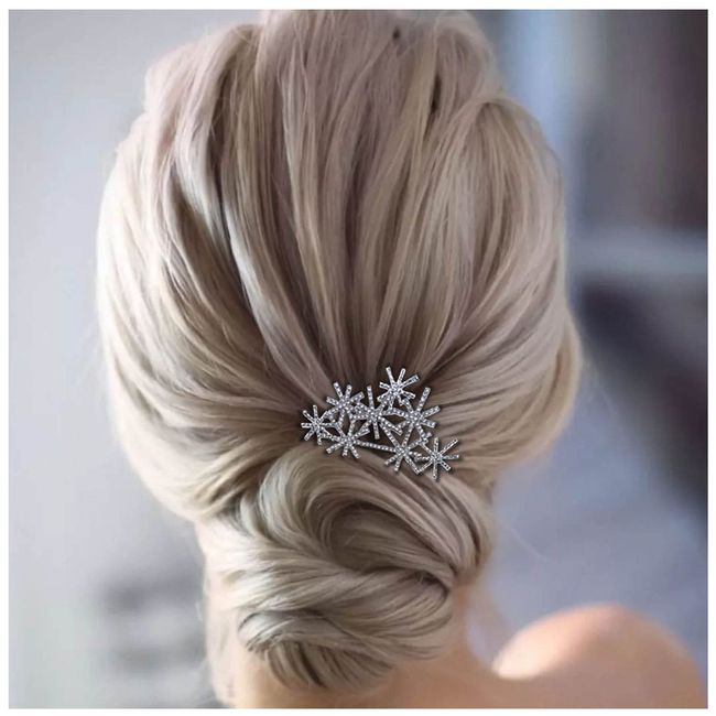 Dervivea Strass Schneeflocke Haar Kamm Barrette Silber Schnee Haar Seite Kamm Kristall Hochzeiten Kopfbedeckungen Weihnachten Cz Schneeflocke Haarteil Dekorative Haarschmuck Für Frauen Und Mädchen