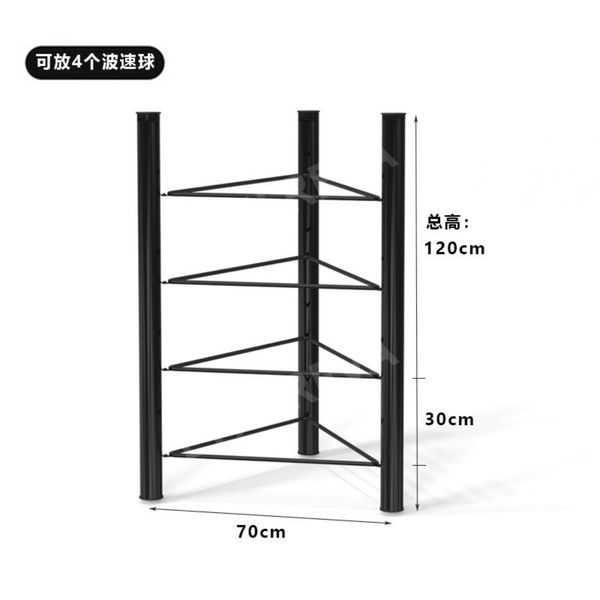 Half Gym Ball Display Stand Gym Storage Stand Organizer Stand Rack, Gold 4 Layers (70x70x120CM) 4 Storage