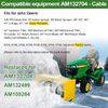 AM132704 Snowblower Remote Push Pull Control Cable for John Deere 335 X565 X720
