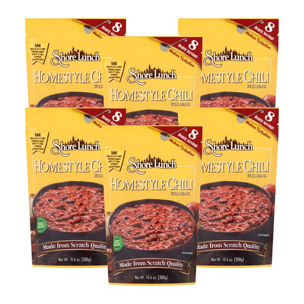 Shore Lunch Homestyle Chili with Beans Soup Mix, 10.6 oz (Pack of 6)