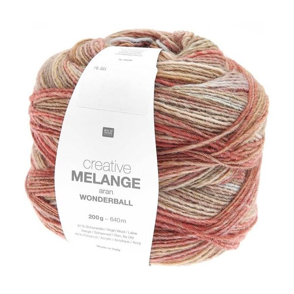 Rico Creative Melange Aran - Wonderball 021 Olive-Rust