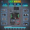 RGB 8 Gang LED Switch Panel - Wireless Remote Circuit Control Relay System Box